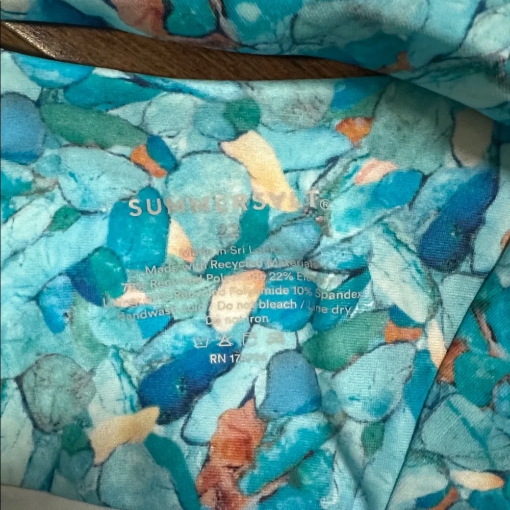 summersalt Blue Mosaic One-Piece Swimsuit Womens 22 - Kendra Scott collection - Picture 3 of 3